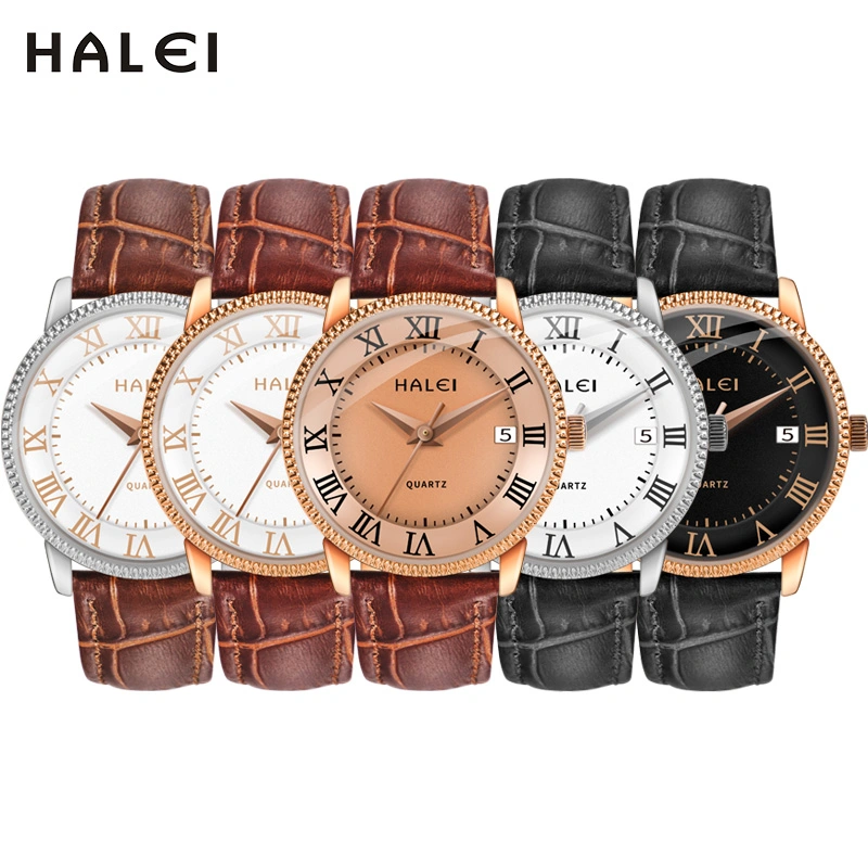 HALEI 525ML leather wrist watch