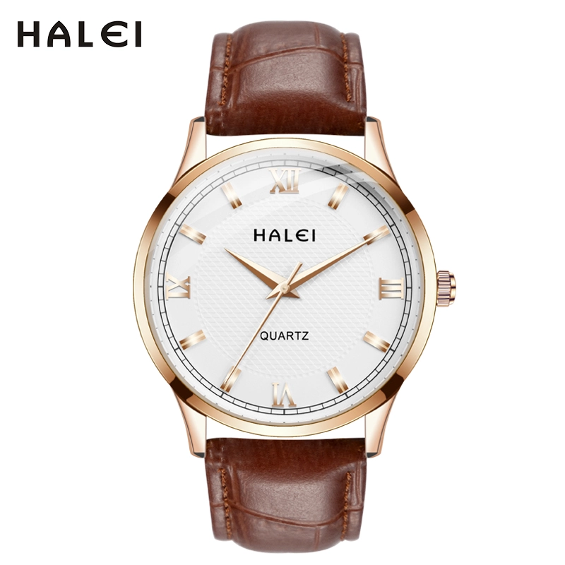 HALEI 518ML leather quartz watches