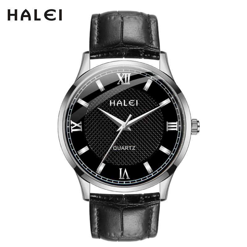 HALEI 518ML leather quartz watches