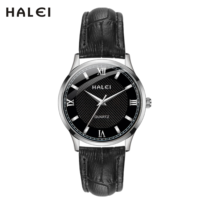 HALEI 518ML leather quartz watches