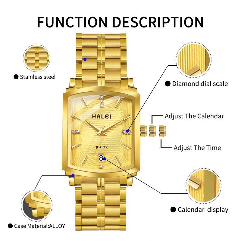 HALEI 570ML luxury square watch