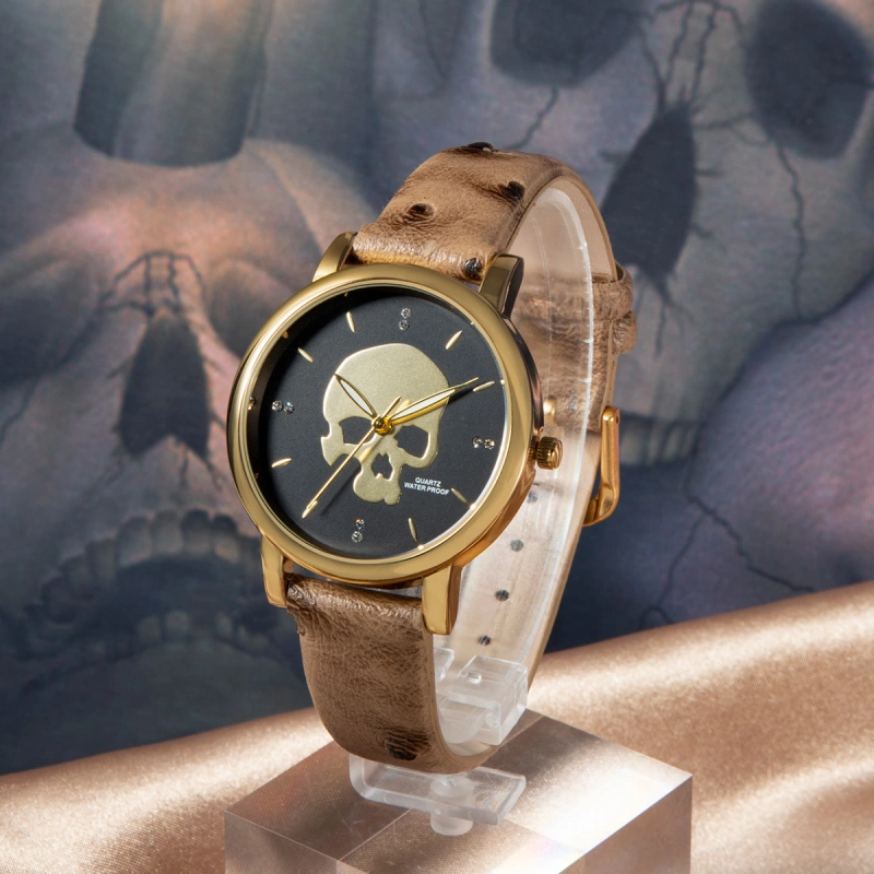 Ladies quartz watches for Halloween gifts funny skull