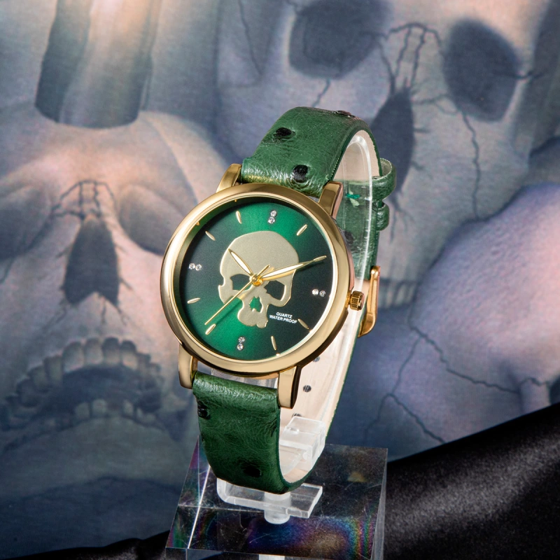 Ladies quartz watches for Halloween gifts funny skull