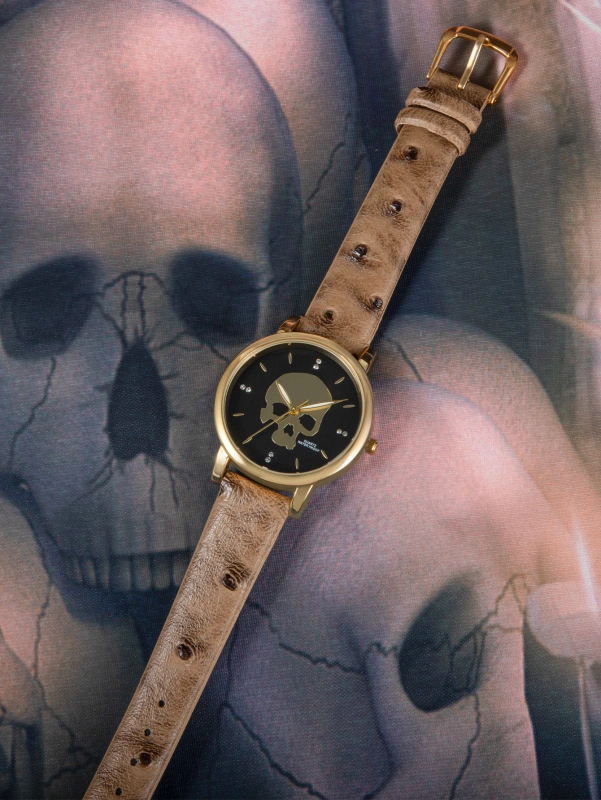 Ladies quartz watches for Halloween gifts funny skull