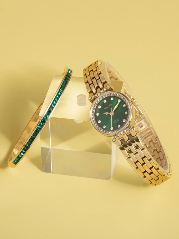 Luxury Women Quartz Wrist Watch With Bracelet For Daily Life