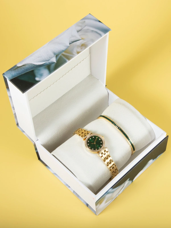 Luxury Women Quartz Wrist Watch With Bracelet For Daily Life