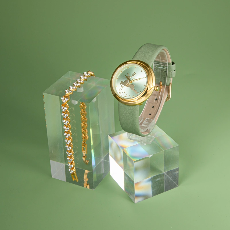Christmas gift set 1PC fashion ladies quartz watch +1PC elegant bracelet