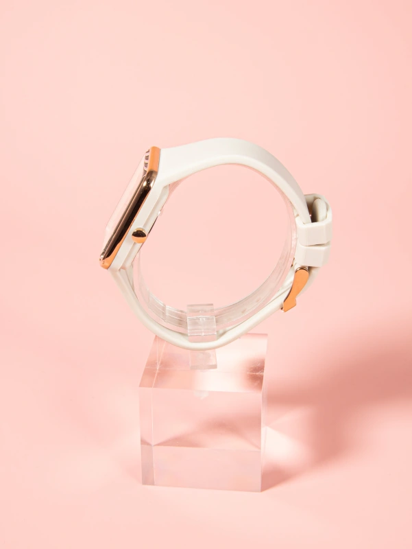 Fashion ladies quartz watch silicone strap with elegant bracelet