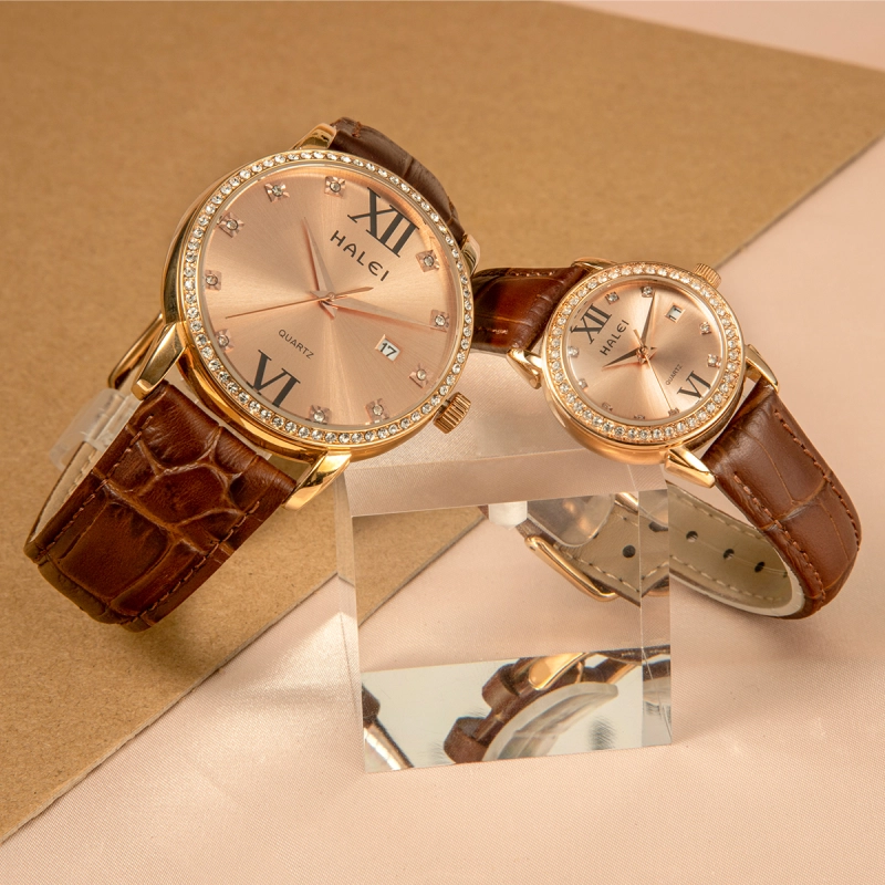 HALEI 525ML Leather watch quartz watch for couple