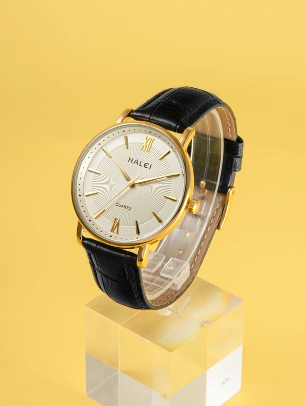 HALEI 546ML Leather quartz watch for couple
