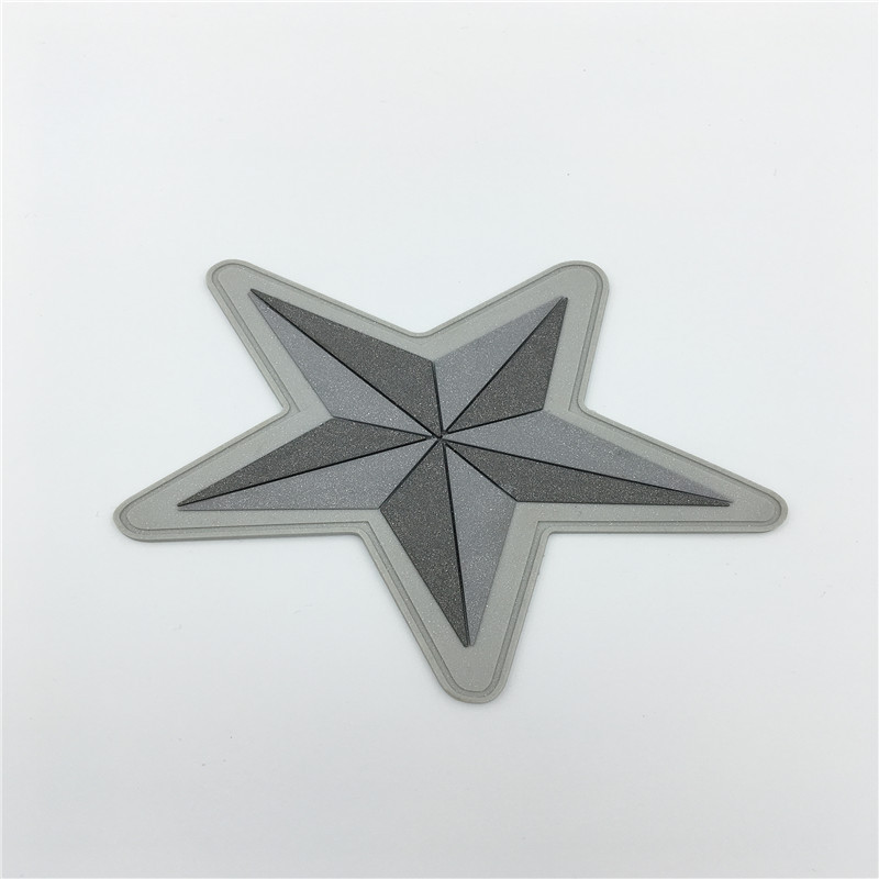 Silver color Silicone garment label for shoes