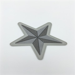 Silver color Silicone garment label for shoes