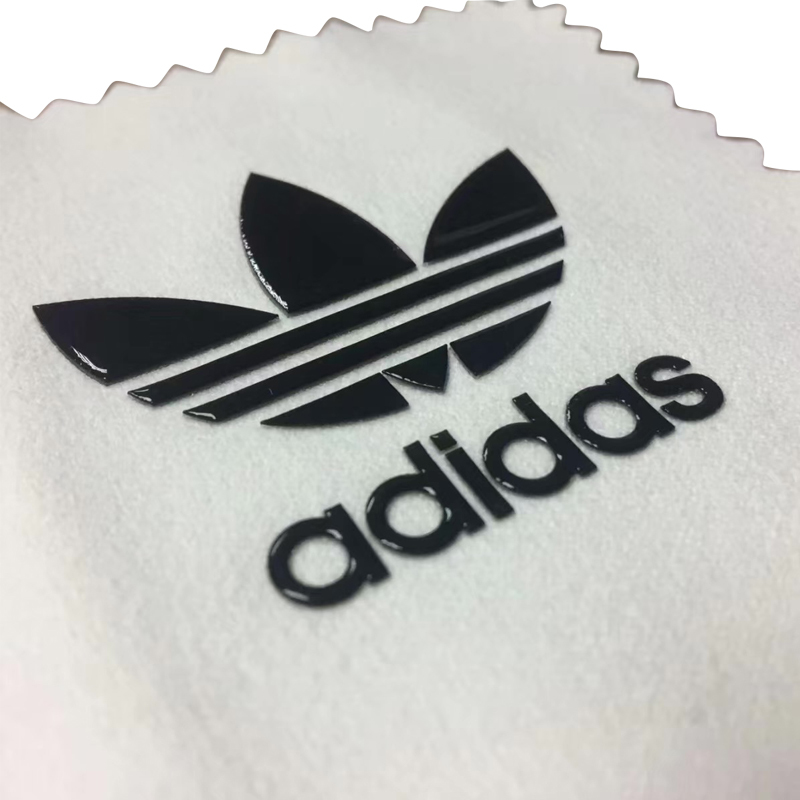 Microfiber Material High Frequency Embossed Silicone Rubber Labels