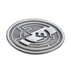 Recycled microfiber Material High Frequency Embossed Silicone Rubber Labels