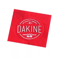 Microfiber Material High Frequency Embossed Silicone Rubber Labels