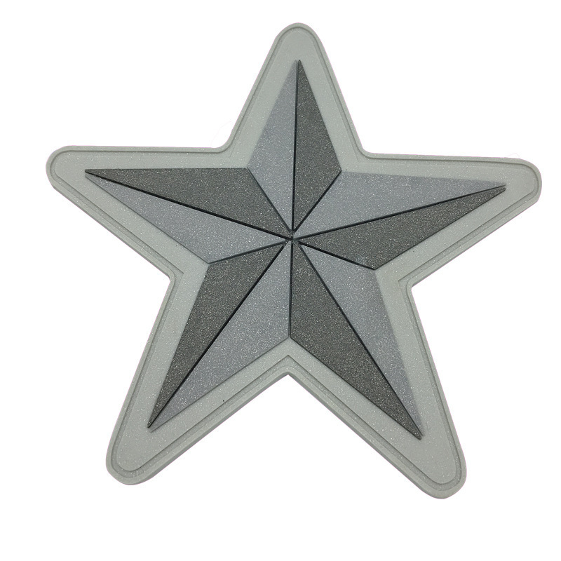 Silver color Silicone garment label for shoes