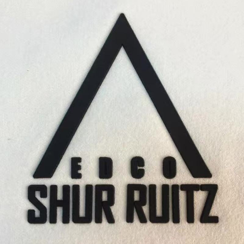 Microfiber Material High Frequency Embossed Silicone Rubber Labels