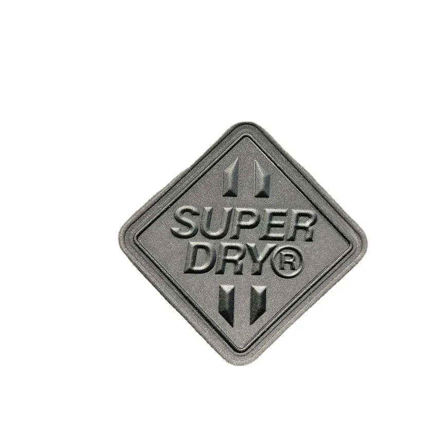 Custom heat transfer TPU patch label with embossed brand logo for garment application