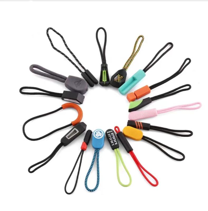 Custom silicone & PU & TPR & pvc Zipper Pulls Zipper Tab silicone and PVC material for Backpacks Jackets Luggage Purses Handbags