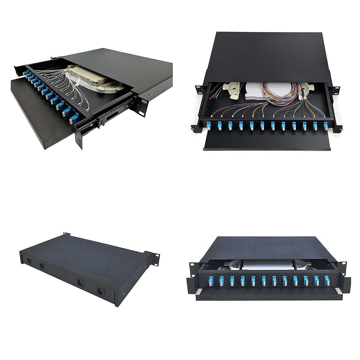 thumbnail interactive-video image 1 of Telecom Specialties 24 Port Fiber Patch Panel – SMF FDP SC/UPC, 1U Wall Mount, LGX Adapter Strip, WM2-2LGX-BK-WW 1 of 2