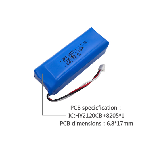 UFX902055-2S 1100mAh 7.4V China Lithium-ion Cell Factory Professional Custom
