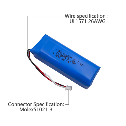 UFX902055-2S 1100mAh 7.4V China Lithium-ion Cell Factory Professional Custom