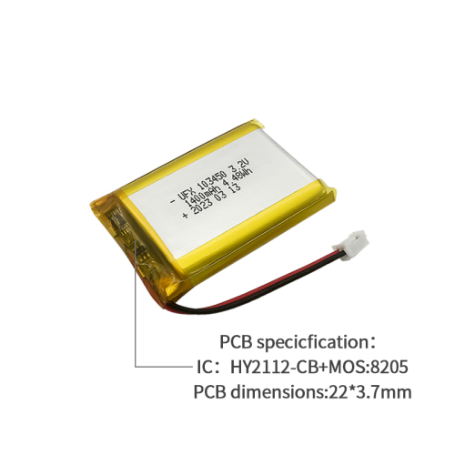 UFX103450 1400mAh 3.2V China LiFeO4 Battery Factory Professional Custom