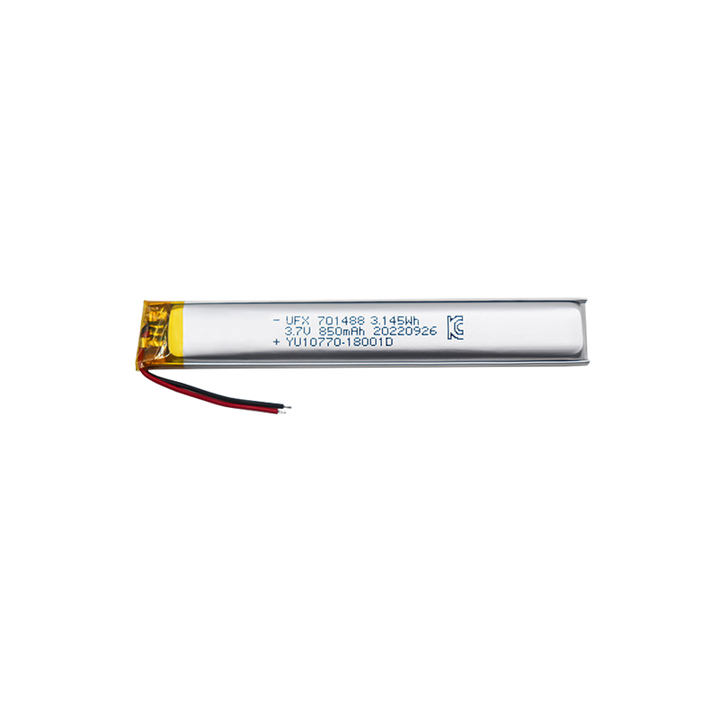 UFX701488 850mAh 3.7V China Lithium-ion Cell Factory Professional Custom