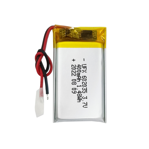 UFX602035 400mAh 3.7V China Lithium-ion Cell Factory Professional Custom