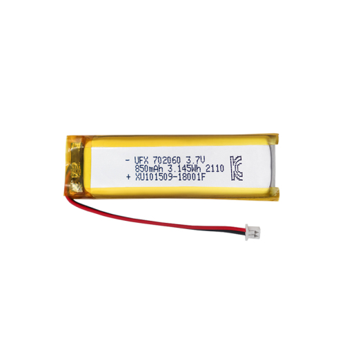 Li-polymer Manufacturer Wholesale Lighting Device Battery UFX 702060 850mAh 3.7V Rechargeable Battery