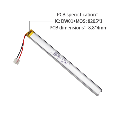 Li-polymer Manufacturer Professional Custom LED Light Battery UFX 8014155 2000mAh 3.7V Rechargeable Battery Pack
