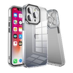 Funda con Color Degradado de la Serie Jade, con Protector de Cámara, Fina y Antigolpes