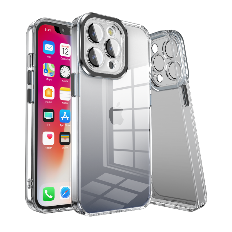 Funda con Color Degradado de la Serie Jade, con Protector de Cámara, Fina y Antigolpes