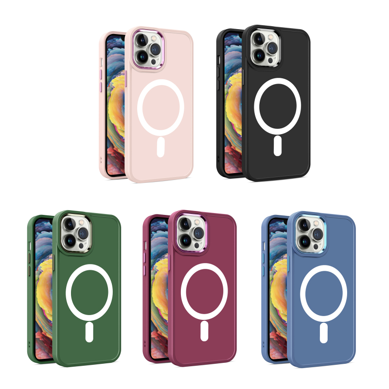 金盾肤感实色磁吸系列手机壳，轻薄柔滑、防震防摔