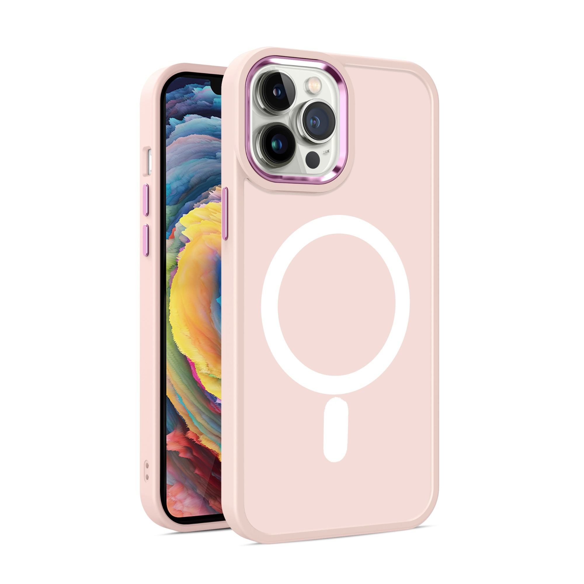 金盾肤感实色磁吸系列手机壳，轻薄柔滑、防震防摔