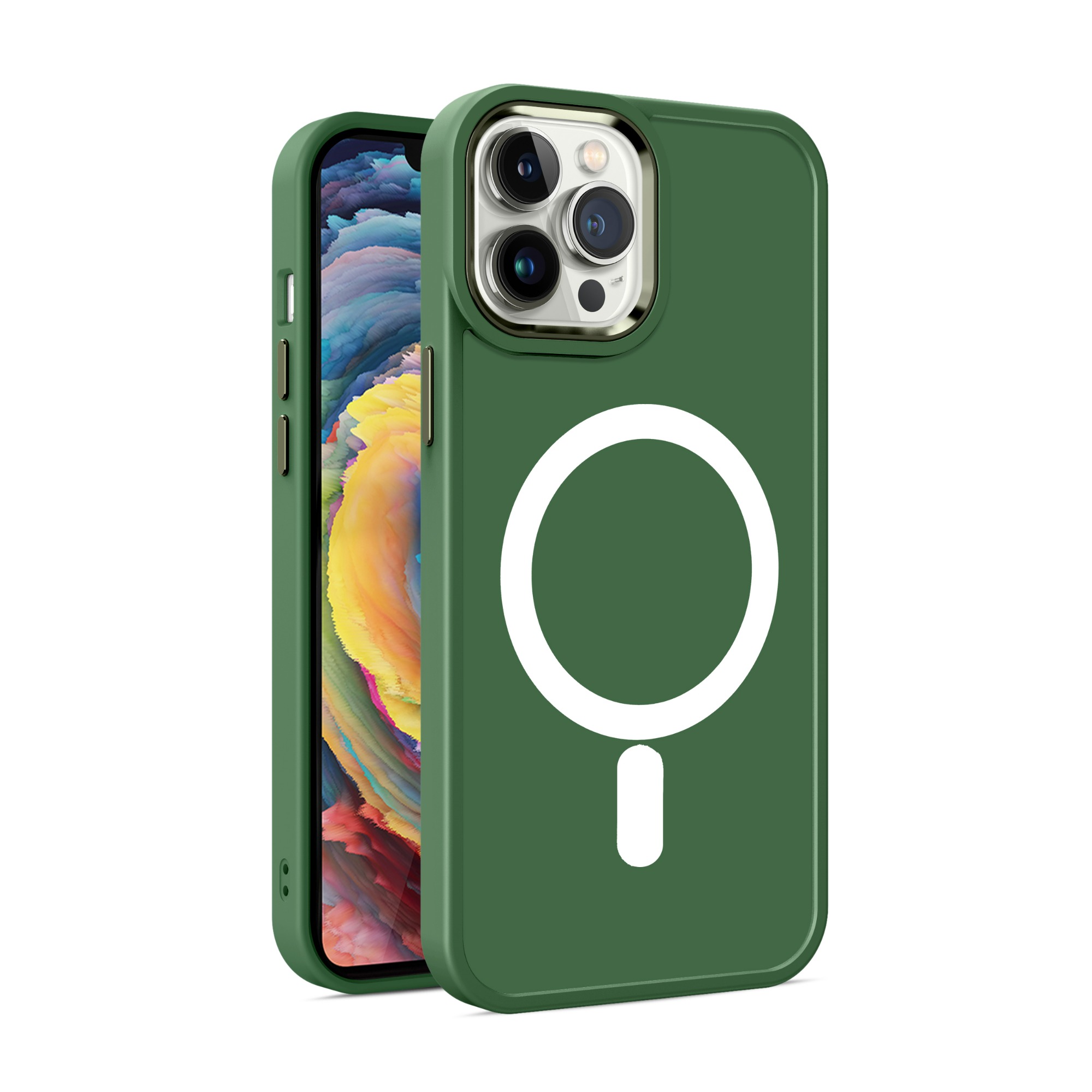 金盾肤感实色磁吸系列手机壳，轻薄柔滑、防震防摔