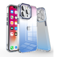 Funda con Color Degradado de la Serie Jade, con Protector de Cámara, Fina y Antigolpes