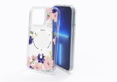 Space Case Magnética con Dibujo, Fina, fondo duro de PC y Bordes Suaves de TPU, Transparente y Antigolpes