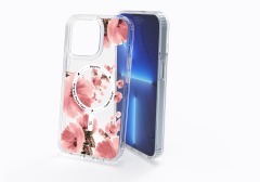 Space Case Magnética con Dibujo, Fina, fondo duro de PC y Bordes Suaves de TPU, Transparente y Antigolpes