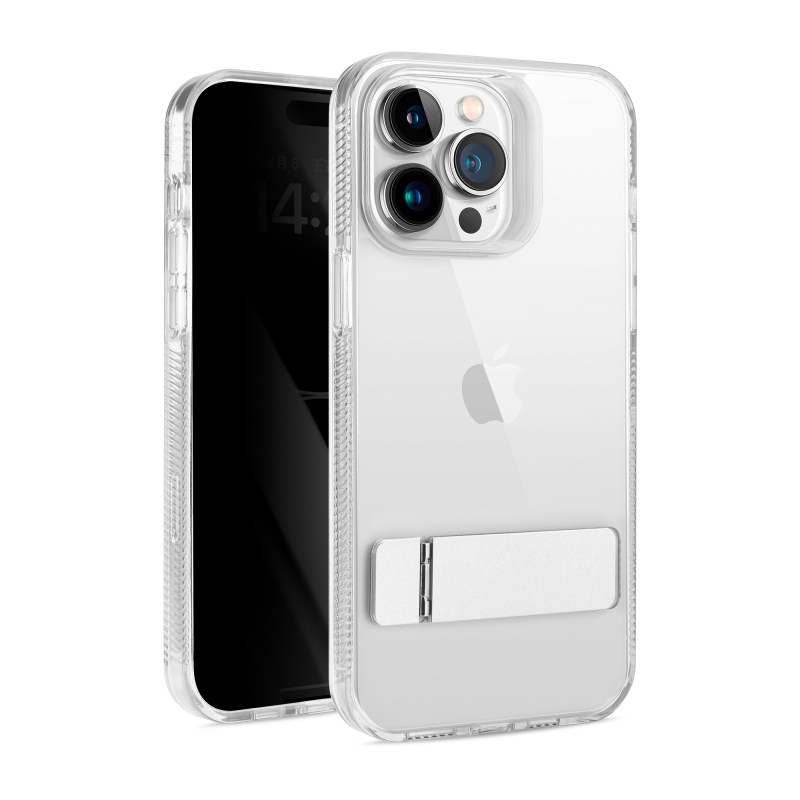 闪耀透明支架系列手机壳，双向支架，轻薄防震、抗变黄