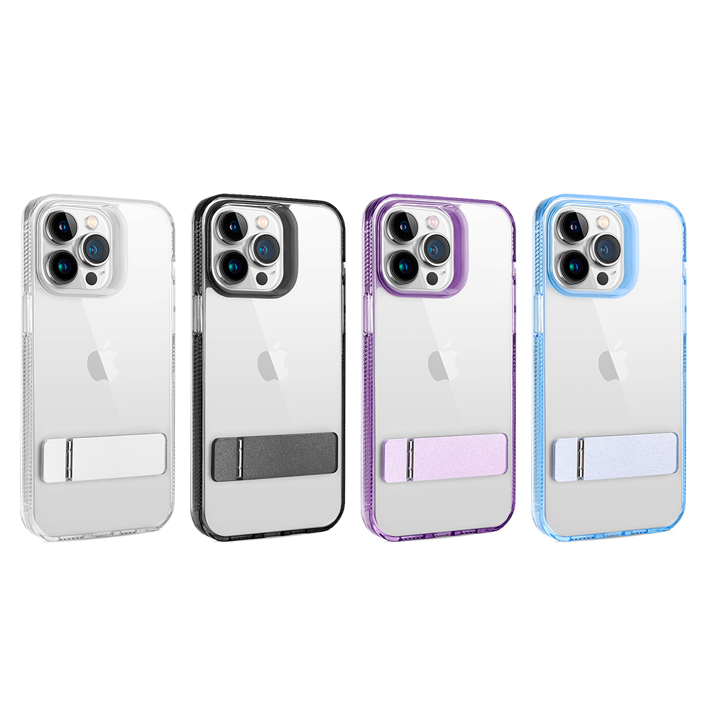 闪耀透明支架系列手机壳，双向支架，轻薄防震、抗变黄