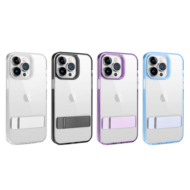 闪耀透明支架系列手机壳，双向支架，轻薄防震、抗变黄