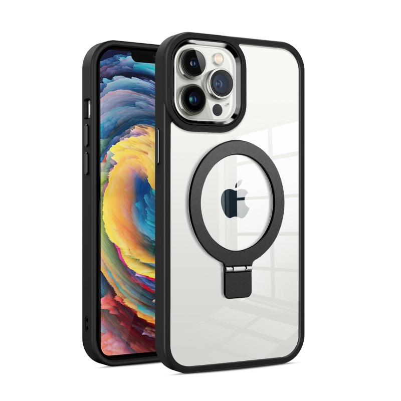 Funda Magnética Ultra Transparente con Soporte de la Serie Armor, Soporte Bidireccional, Fina, Antigolpes