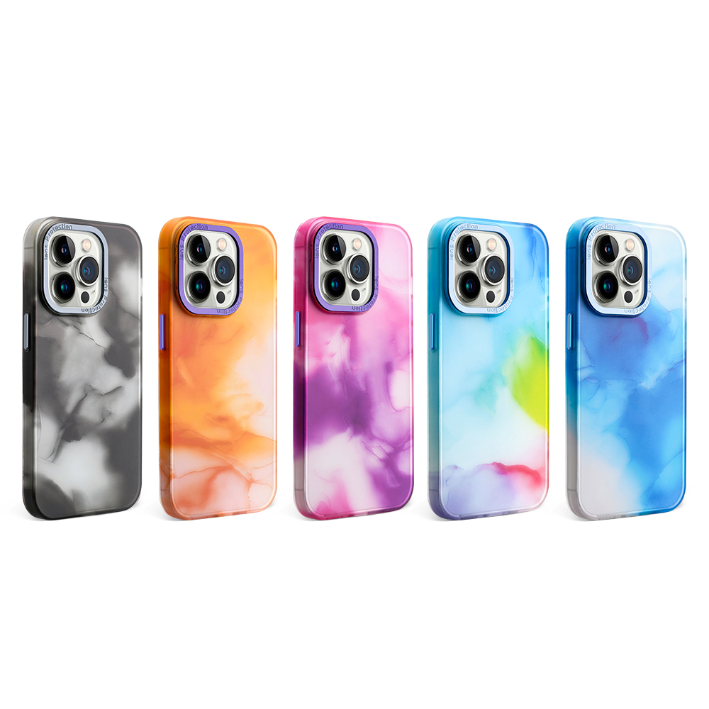 PC水贴肤感手机壳，大理石图案，轻薄时尚、触感柔滑