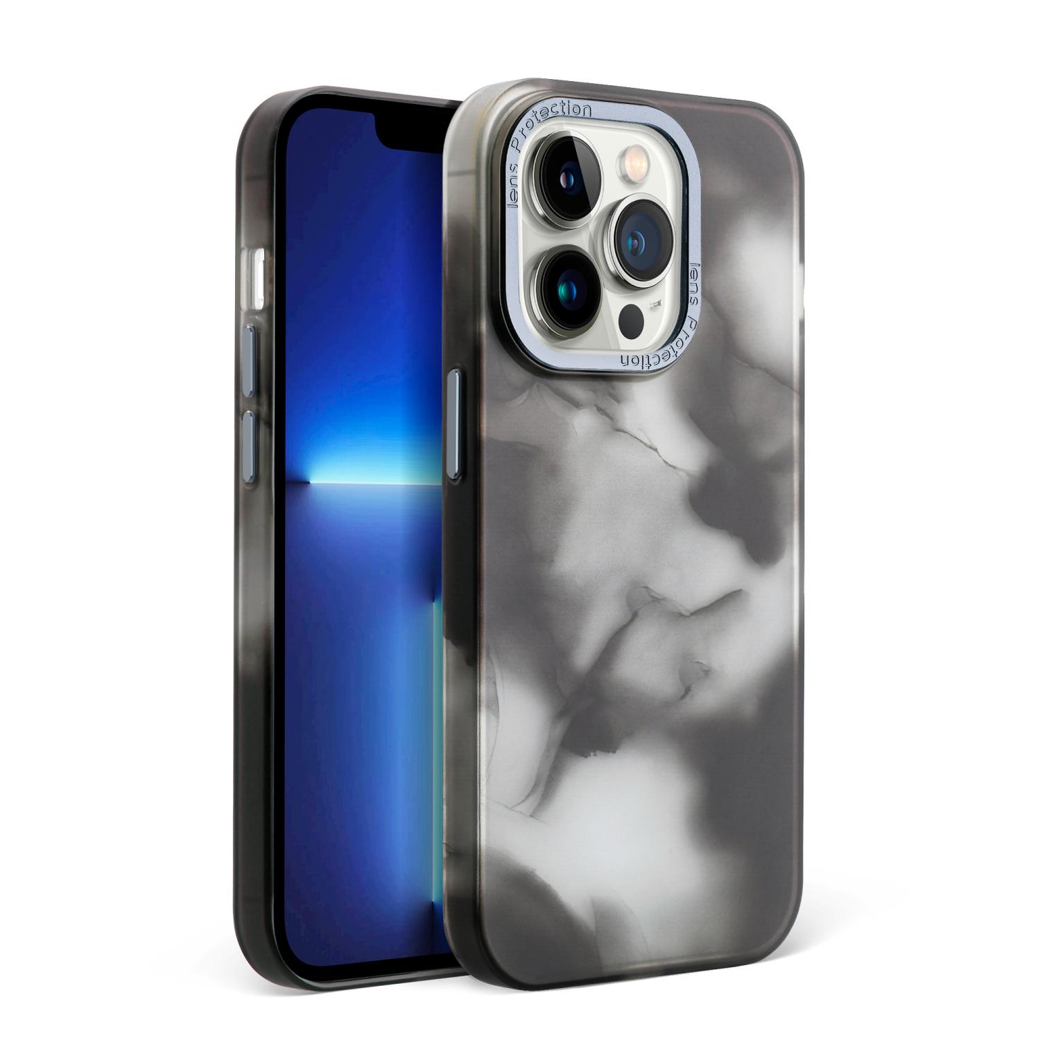 PC水贴肤感手机壳，大理石图案，轻薄时尚、触感柔滑