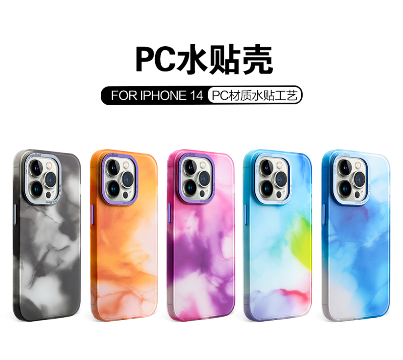 PC水贴肤感手机壳，大理石图案，轻薄时尚、触感柔滑