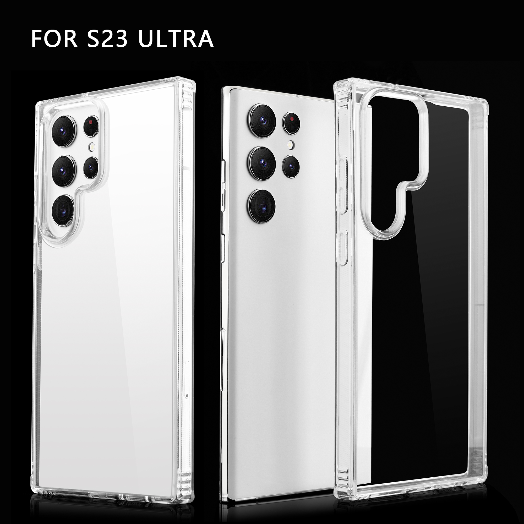 Galaxy S23 Ultra Air Clear Series Hybrid Case, Sleek and Shockproof