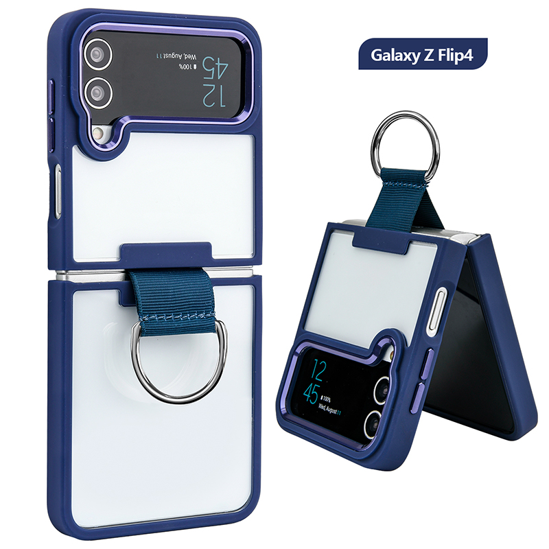 Galaxy Z Flip4 Armor Clear Series Hybrid Case with Finger Ring, Sleek and Shockproof
