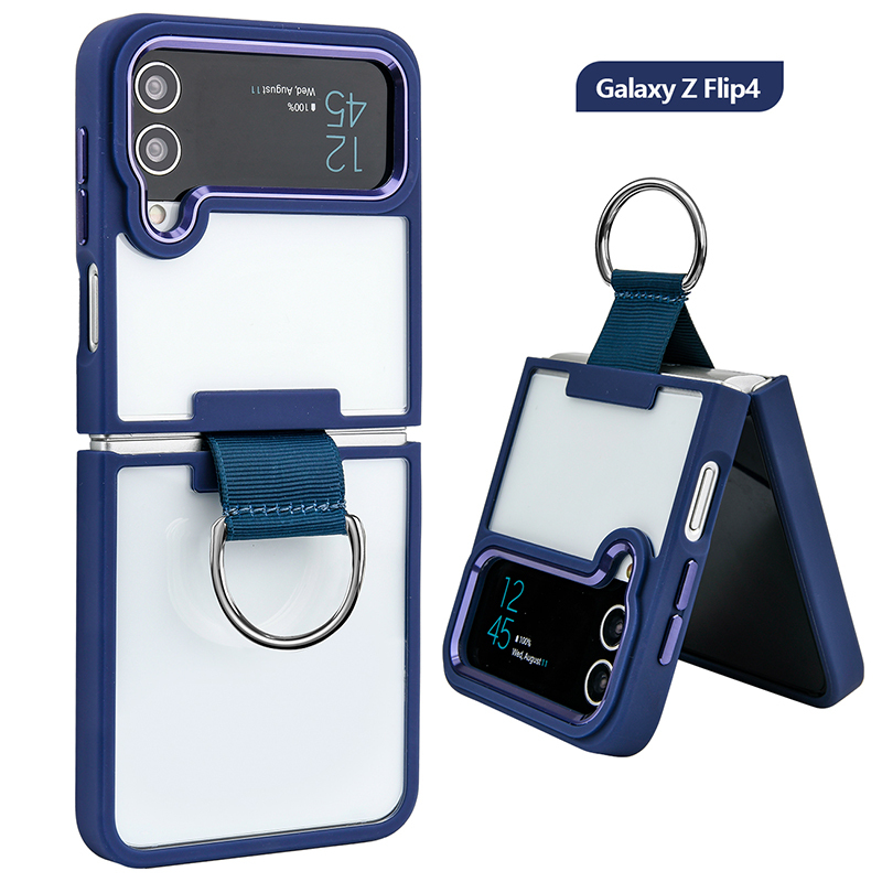 Galaxy Z Flip4 Armor Clear Series Hybrid Case with Finger Ring, Sleek and Shockproof