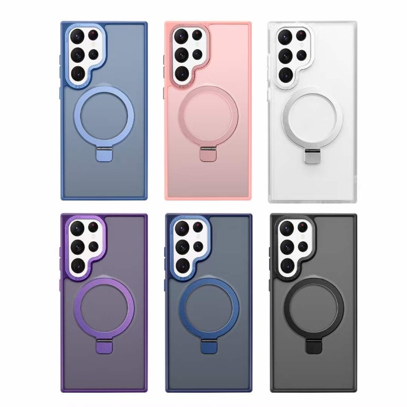 Samsung Galaxy Funda Magnética Skin con Soporte de la Serie Regal, Soporte Bidireccional, Fina, Antigolpes